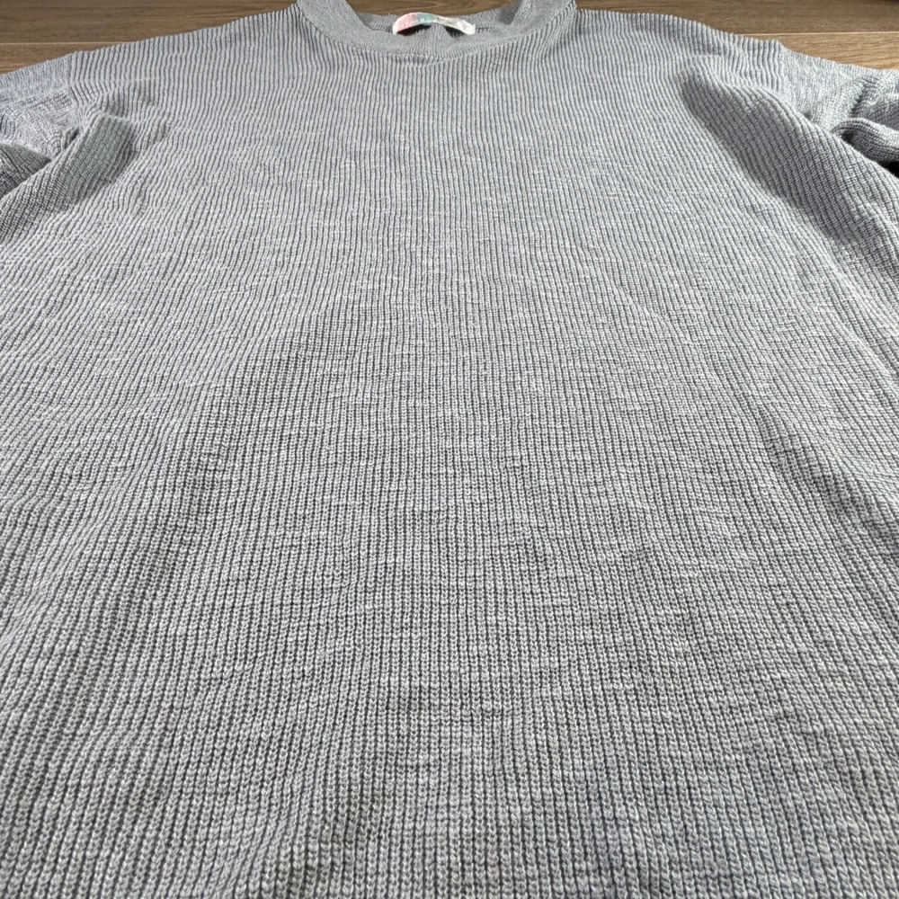 Free People FP beach Malibu Slouchy Oversized Gray Sweater Ribbed Size M Boho - Picture 15 of 16